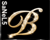 IO-Gold Sparkle Letter-B