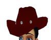 Burgandy cowboy hat