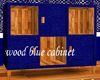 wood blue cabinet