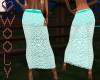 lace skirt wht turquise