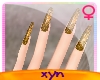 !x! gold glitter nails