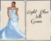 LightBlue Silk Gown