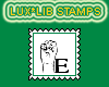 Sign Language E Stamp