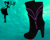 !LY Black Pink Zip Boots