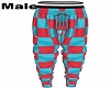 Male Check RedBlu Jogger