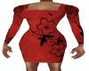 Red Flower Party Dress