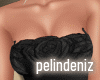 [P] Rose black dress
