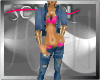 Alix pink bra-jeans