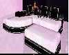pink and black couch w/p
