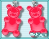 Bear Earrings/Pink