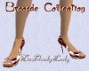 Brocade Open-Toe Heels