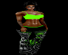 Green skull pants