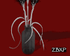 Grass Vase Silver/Red