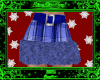 Plaid Fur Skirt Blue
