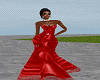 BM*RUFFLED RED GOWN