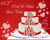 S.T~RED & WHITE LUV CAKE