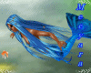 Hair mermaid blue long