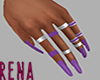 Purple Nails w Rings