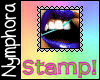 {N} Blue Lips Stamp