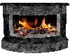 Fireplace black marble