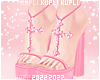 $K Pink Cross Heels