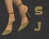 SJ Olive 4 Strap Heels