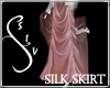 Silk Gather Skirt Rose