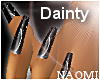 Dainty Black Moon Nails