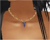 GOLD AND BLUE NECKLACE