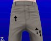 Grey Y2k Cross Jeans