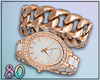 80_ Gold Watch+ Bracelat