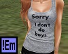 !Em Sorry Boys Gray Tank