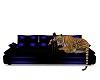 Blk n Blue Tiger sofa