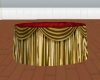 red and gold table