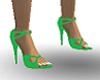 Green dance sandals
