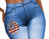 Patriotic Daisy Jeans