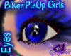 Biker PInUp Blue Eyes