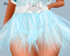 Snow Fur Skirt Blue