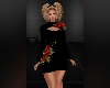 Roses Dress Black