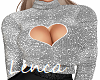 Heart silver sweater