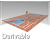 Wooden Basketball Court 