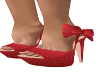 Ruby Red Bow Heels