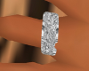 Mans silver nugget ring