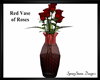 Red Vase of Red Roses