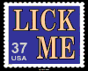 lick me stamp