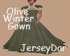 Winter Gown Olive Gold