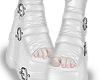 Buckle boots white