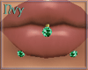 Green Lip Piercing