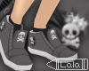 [LC] Grey Skull Sneakers
