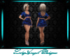 Mini-Dress - Blue & Blac